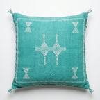 Teal Moroccan sabra pillow