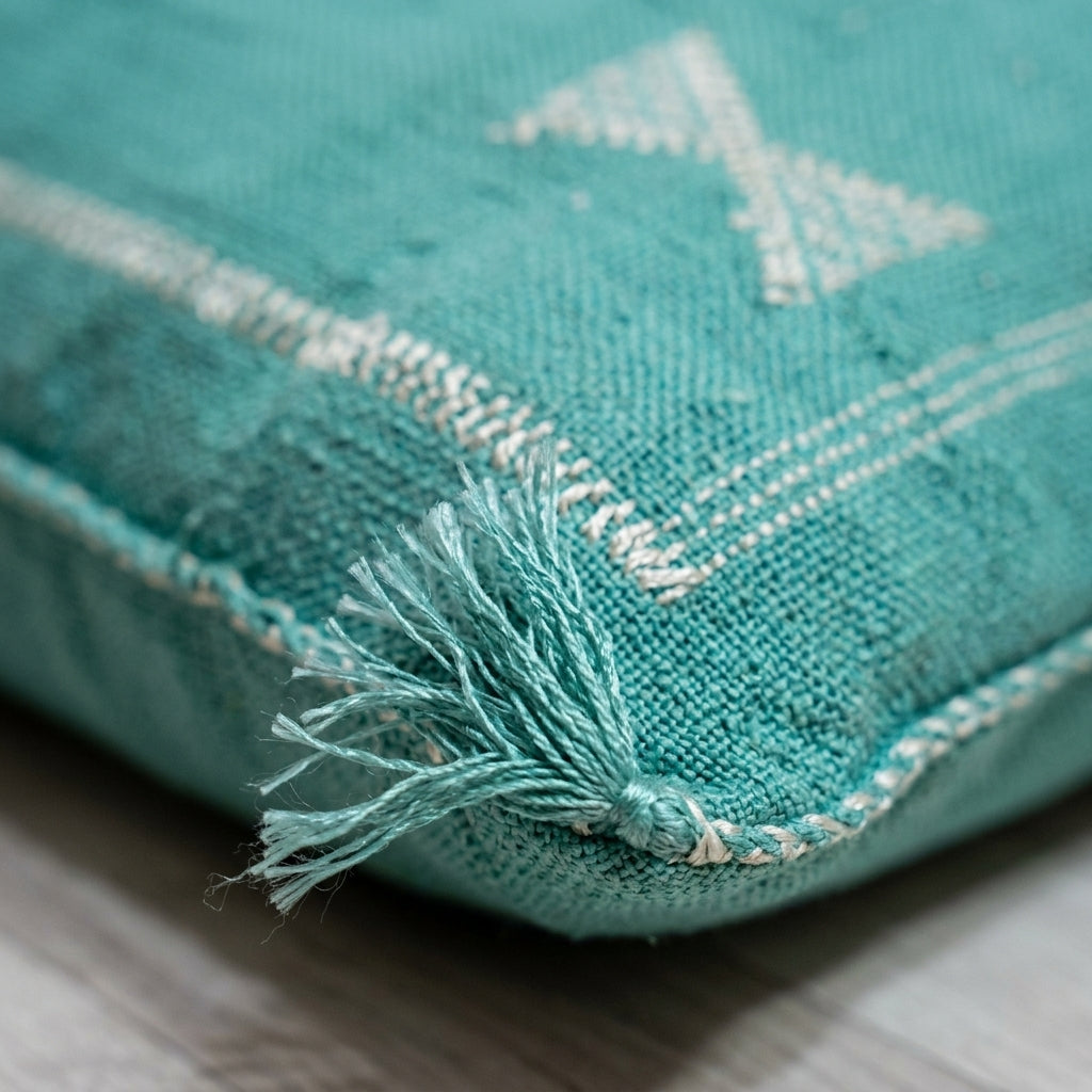 Teal Moroccan sabra pillow