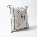 White Moroccan sabra cactus silk pillow cover, 50x50 cm