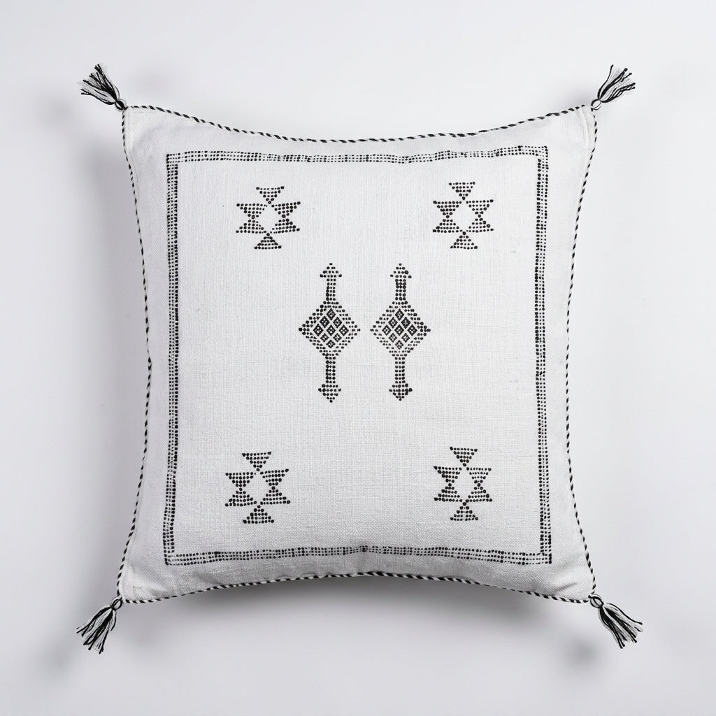 White Moroccan sabra pillow