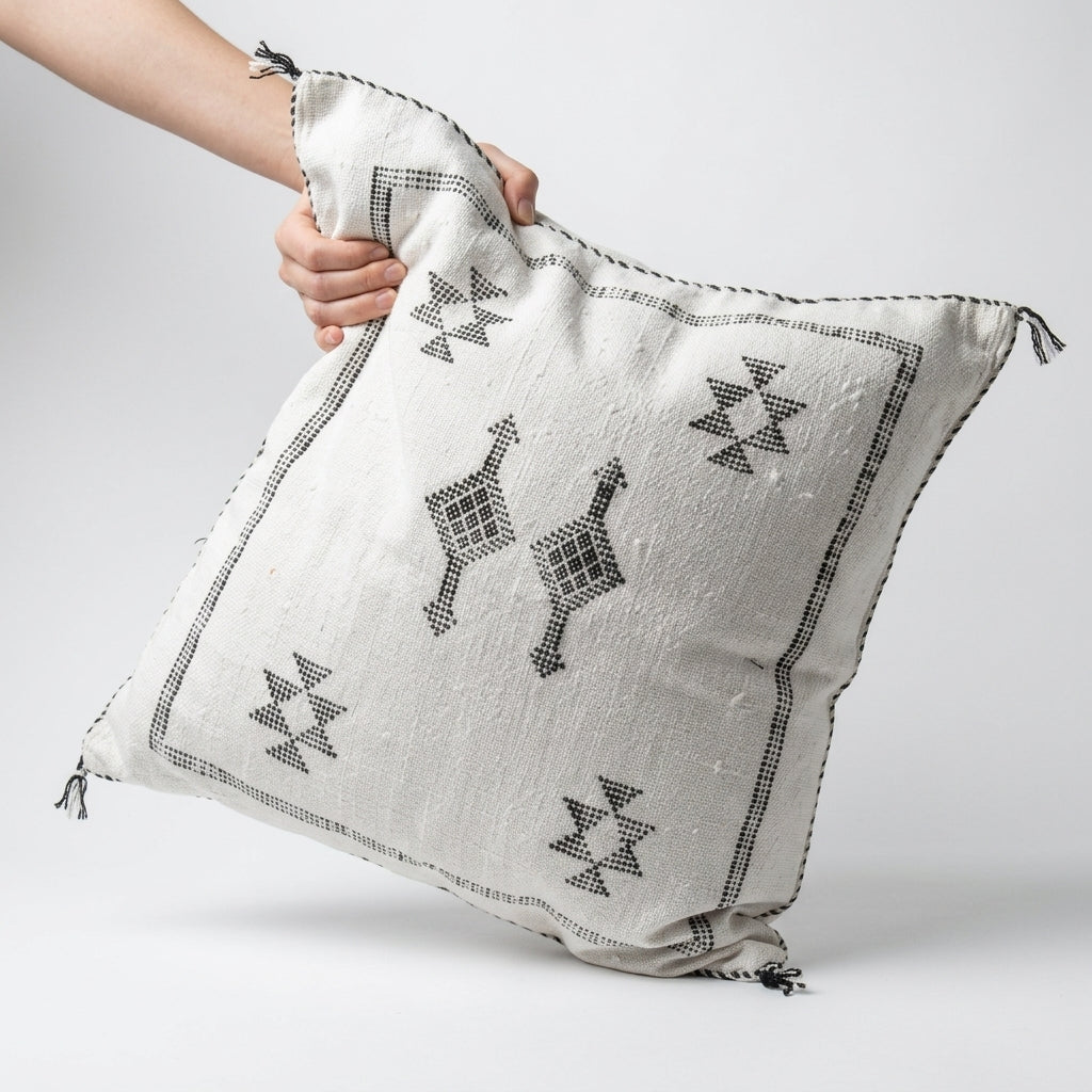 White Moroccan sabra pillow