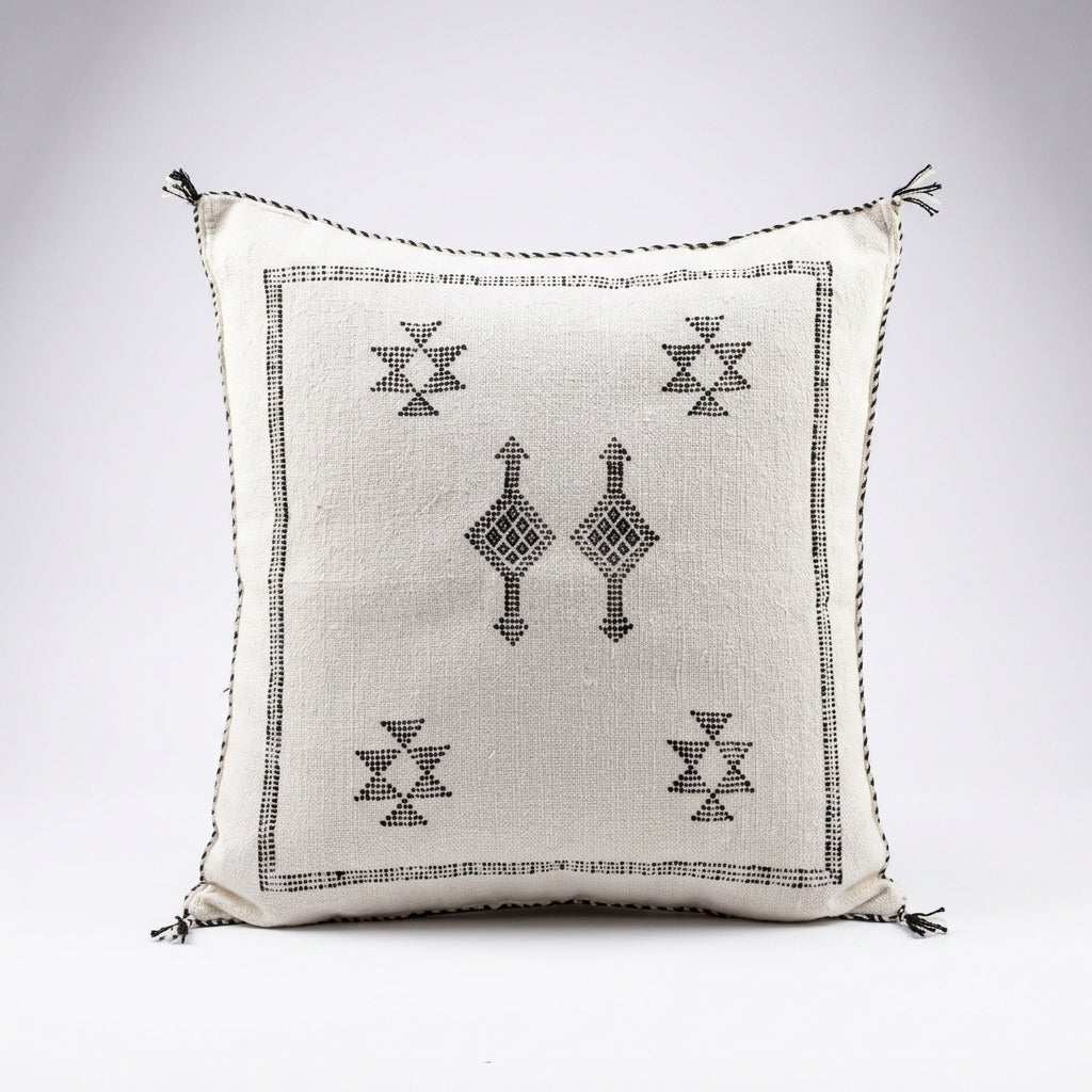White Moroccan sabra pillow