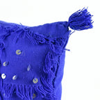 Majorelle Sequin Moroccan pillow cover, detail photo 3