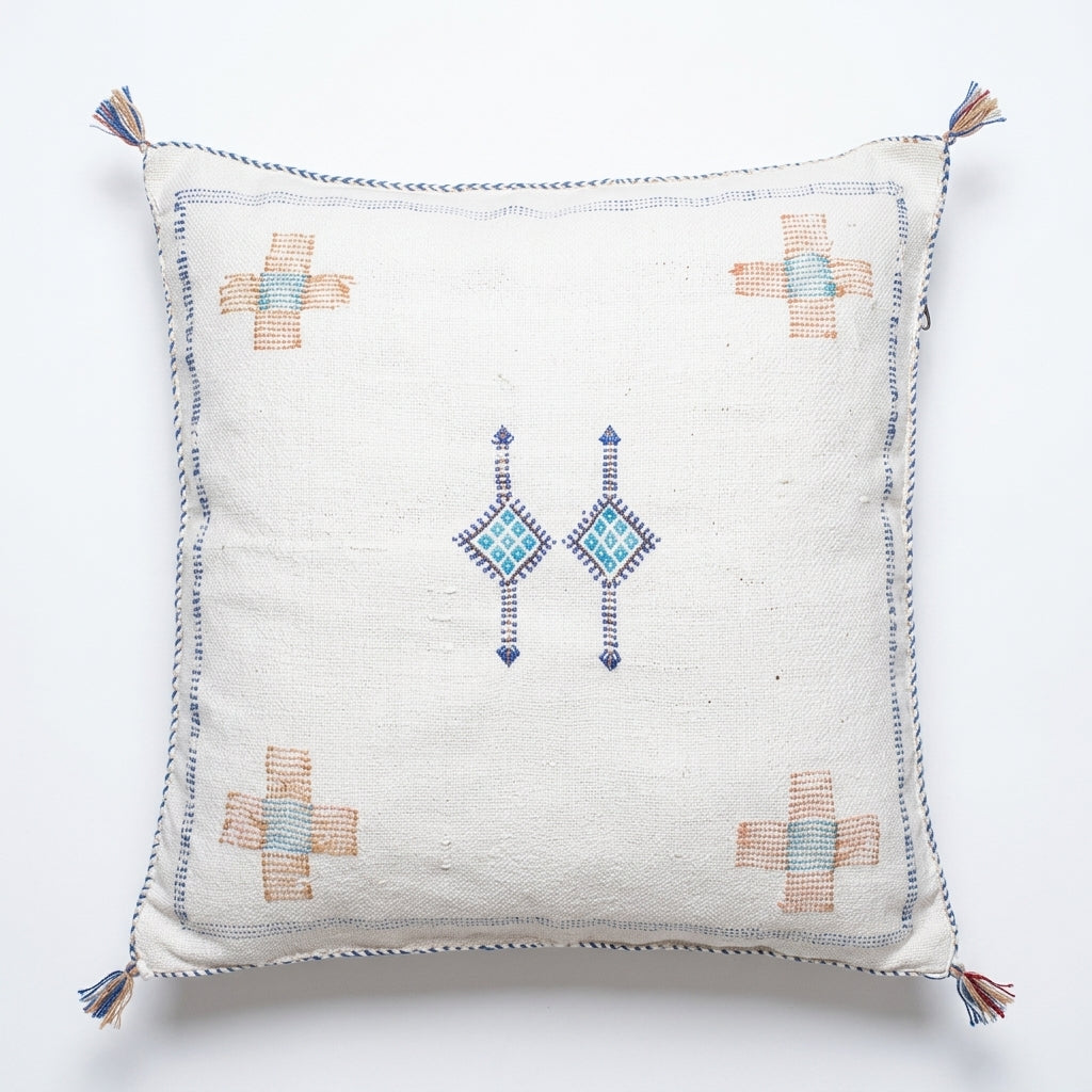 White Moroccan sabra pillow