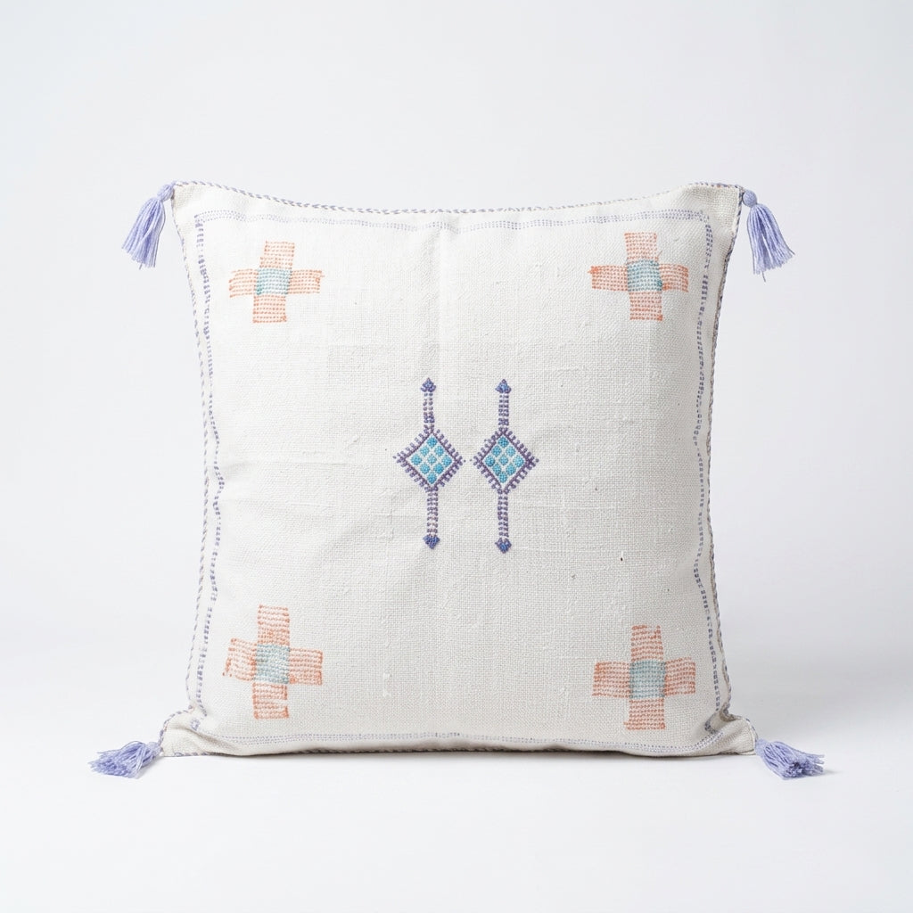 White Moroccan sabra pillow