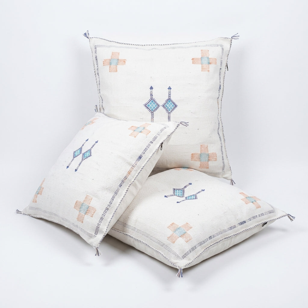 White Moroccan sabra pillow