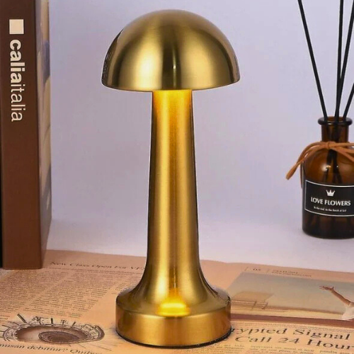 LED Touch Desk Table Lamp – Dimmable Mushroom Style (Rechargeable)