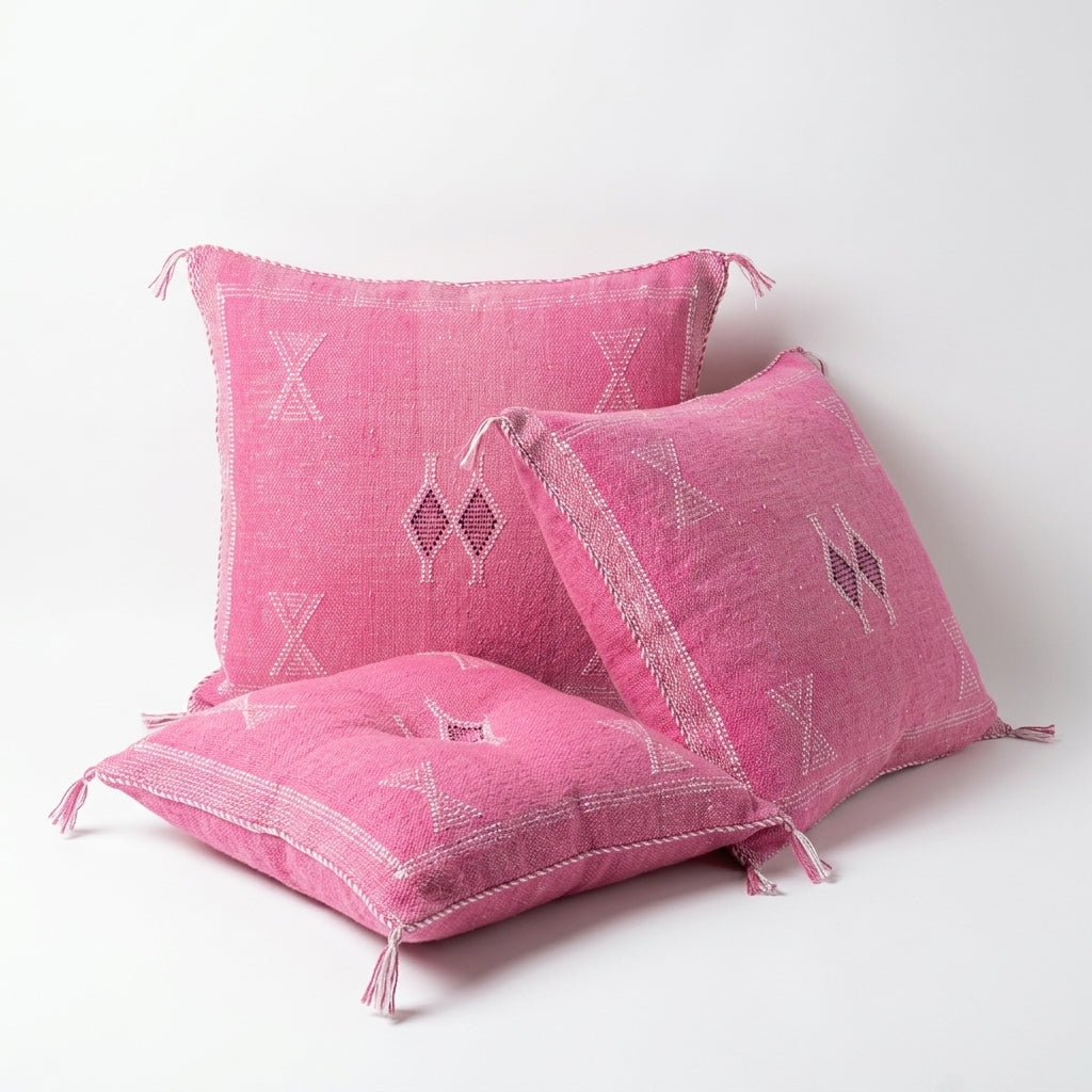 Rose pink Moroccan sabra pillow