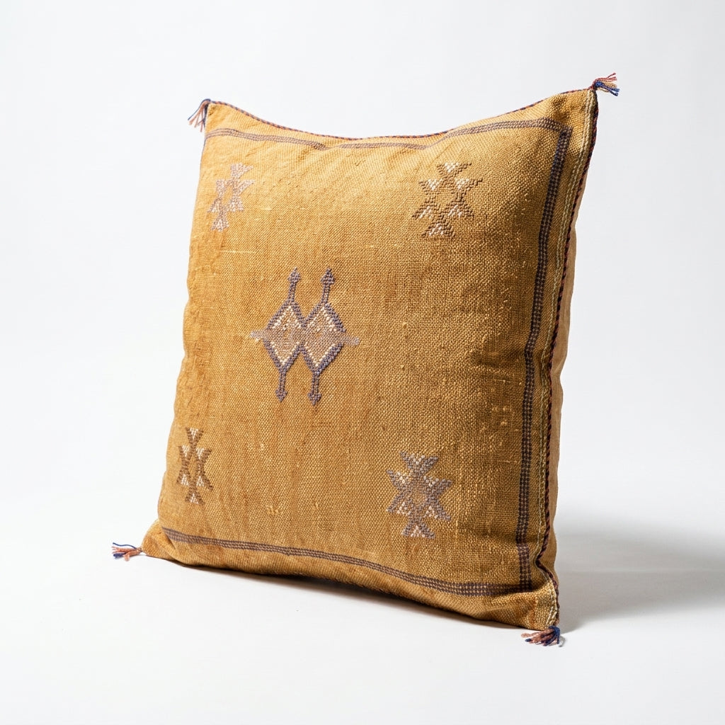 Ochre Moroccan sabra pillow