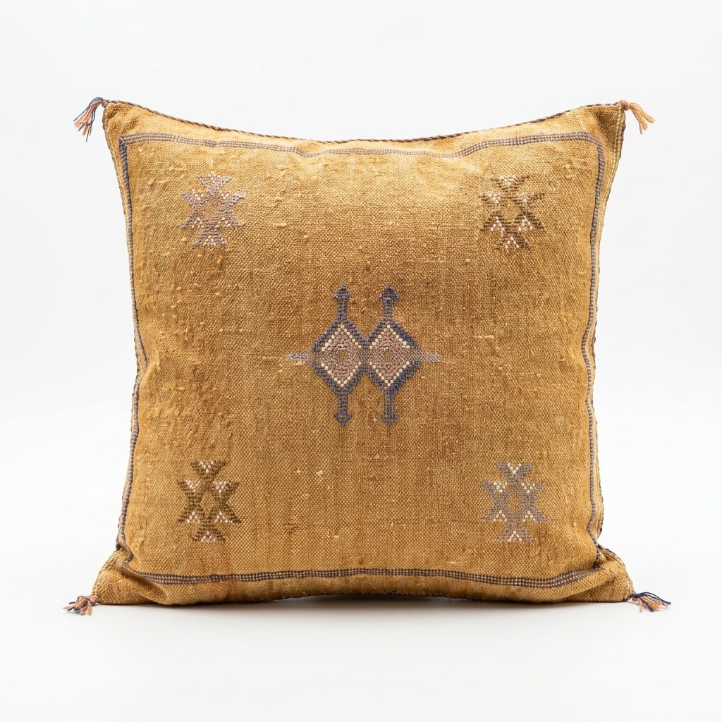 Ochre Moroccan sabra pillow