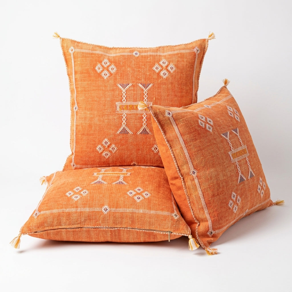 Orange Moroccan sabra pillow