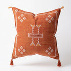 Burnt orange Moroccan sabra pillow