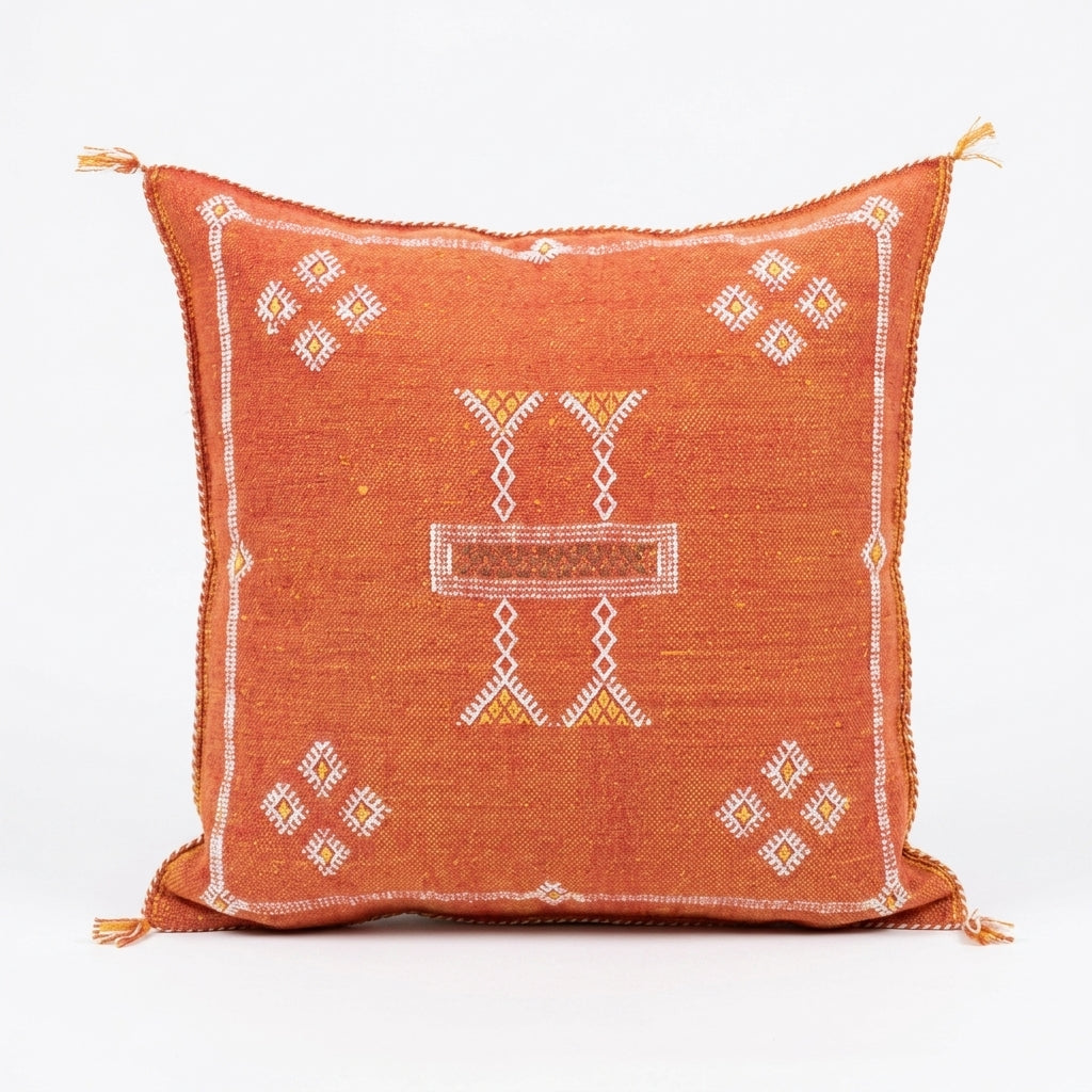 Burnt orange Moroccan sabra pillow