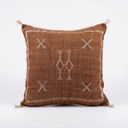 Coffee brown Moroccan sabra pillow