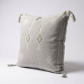 Silver grey Moroccan sabra cactus silk pillow cover, 50x50 cm