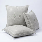 Silver grey Moroccan sabra pillow