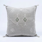 Silver grey Moroccan sabra pillow