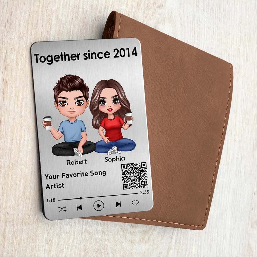 Customized Spotify Song Couple Metal card