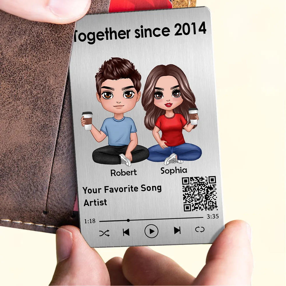 Customized Spotify Song Couple Metal card