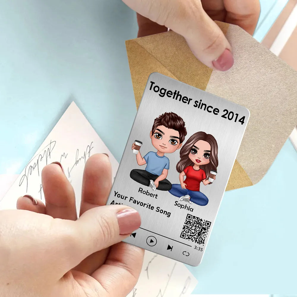 Customized Spotify Song Couple Metal card