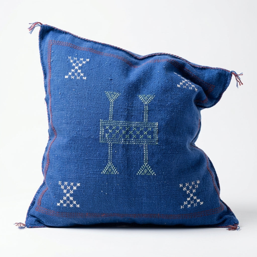 Royal blue Moroccan sabra pillow