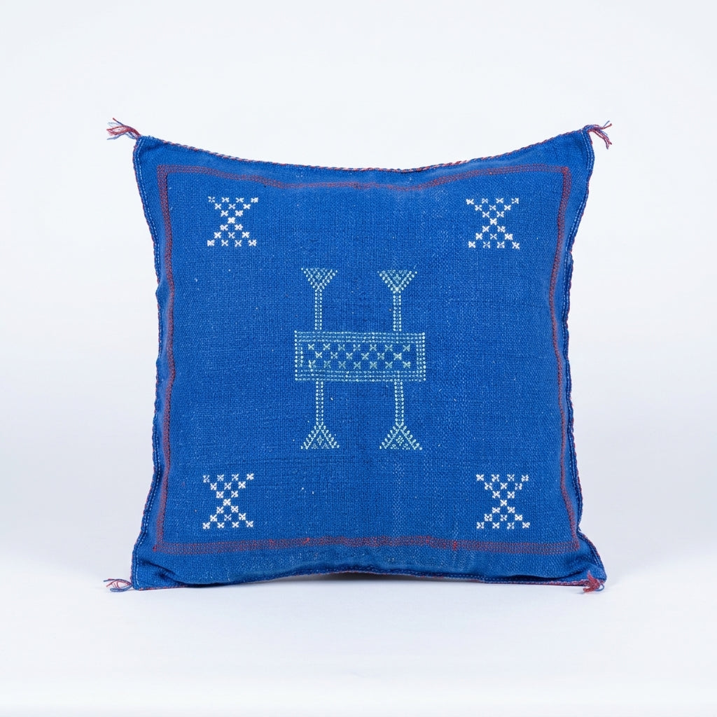 Royal blue Moroccan sabra pillow