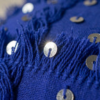 Majorelle Sequin Moroccan pillow cover, detail photo 7