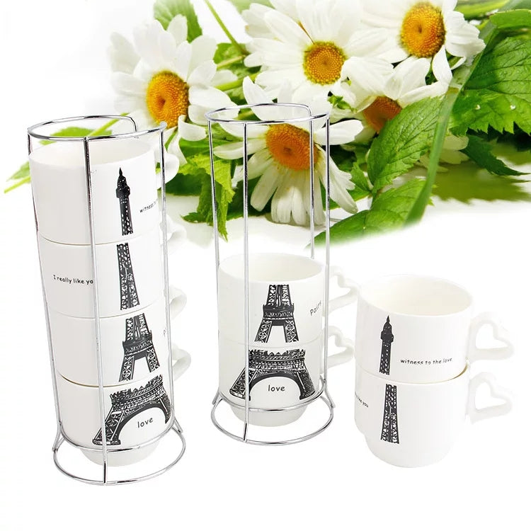 Eiffel Tower Over laying cups