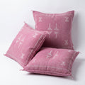 Mauve pink Moroccan sabra cactus silk pillow cover, 50x50 cm