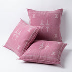 Mauve pink Moroccan sabra cactus silk pillow cover, 50x50 cm