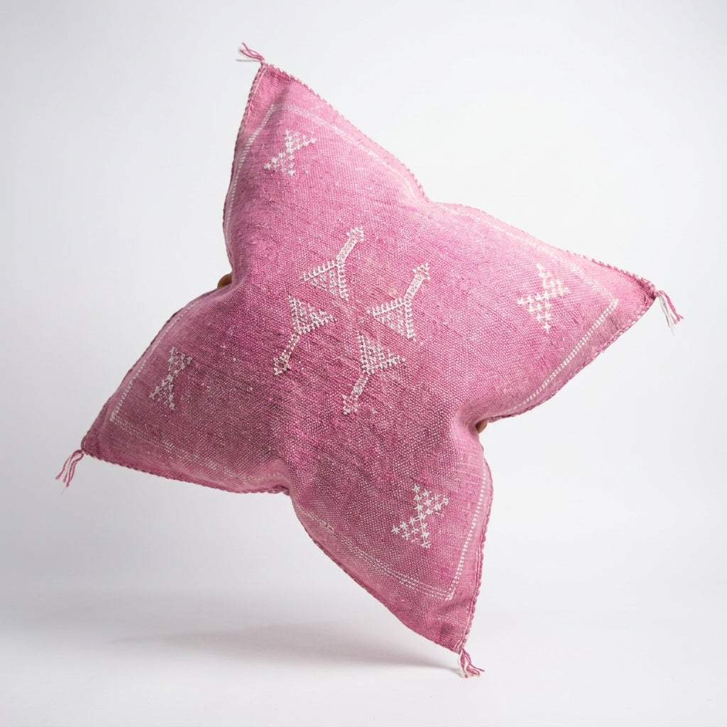 Mauve pink Moroccan sabra pillow