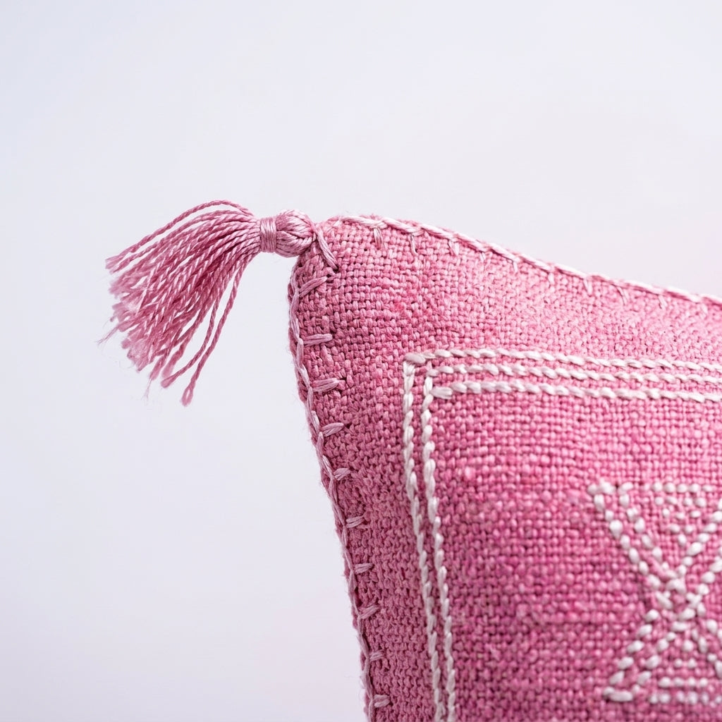 Mauve pink Moroccan sabra pillow