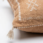 Camel tan Moroccan sabra cactus silk pillow cover, 50x50 cm