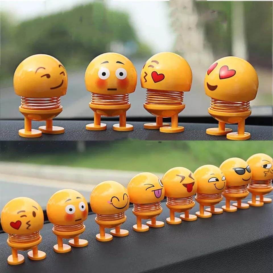 Emoji Dancing Head Doll Car Ornaments