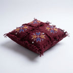 Maroon Star Moroccan pillow cover, detail photo 2