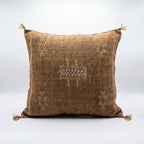 Coffee brown Moroccan sabra pillow