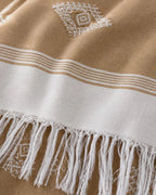 Sahara Diamond bedspread detail, handwoven Moroccan cotton, photo 7