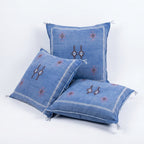 Denim blue Moroccan sabra pillow