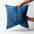 Indigo blue Moroccan sabra pillow