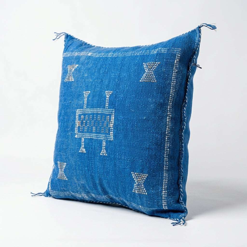 Indigo blue Moroccan sabra pillow
