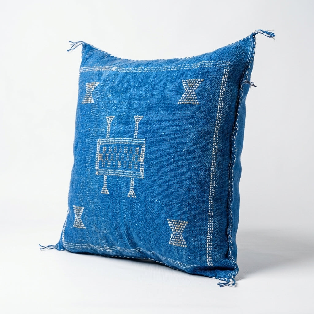 Indigo blue Moroccan sabra pillow
