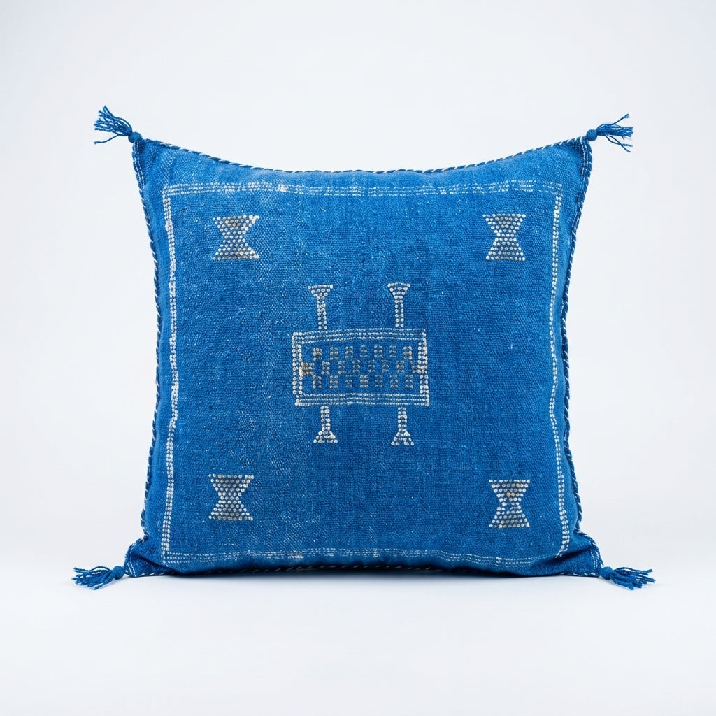 Indigo blue Moroccan sabra pillow