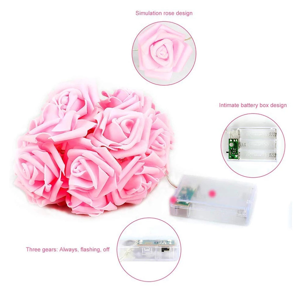 Pink Rose Led sting Lights