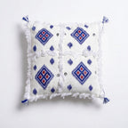 Blue Medallion Moroccan pillow cover, detail photo 2
