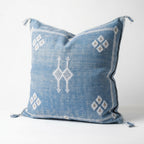 Cornflower blue Moroccan sabra pillow