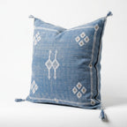 Cornflower blue Moroccan sabra pillow