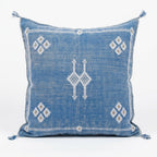 Cornflower blue Moroccan sabra pillow
