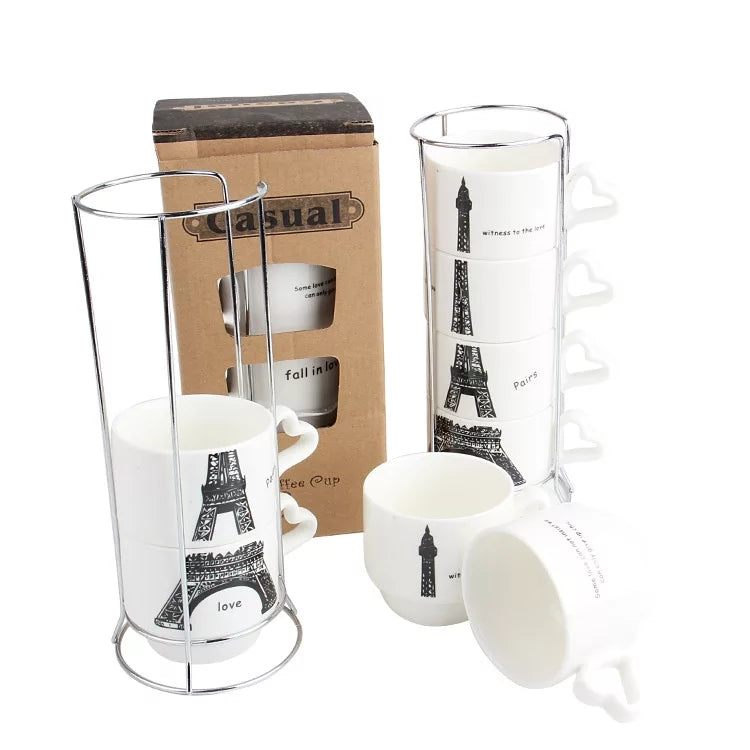 Eiffel Tower Over laying cups