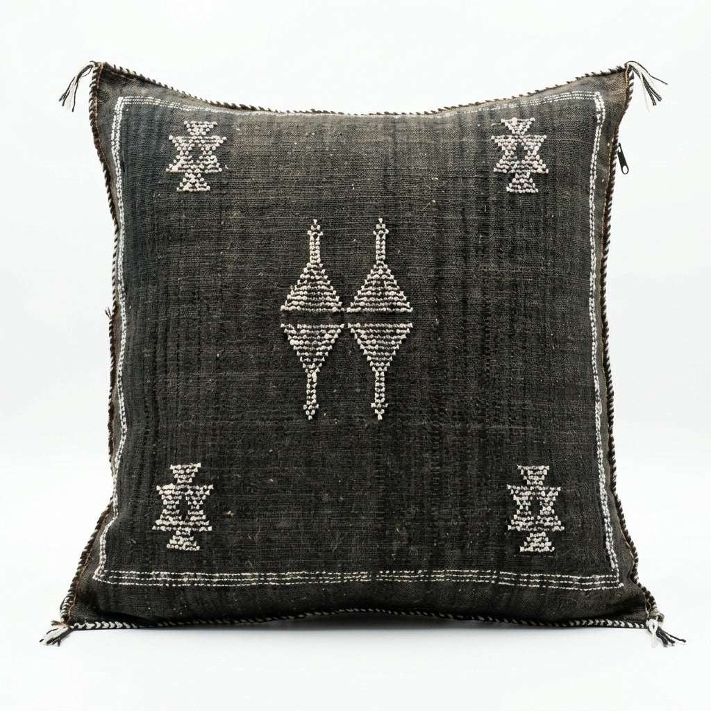 Charcoal Moroccan sabra pillow