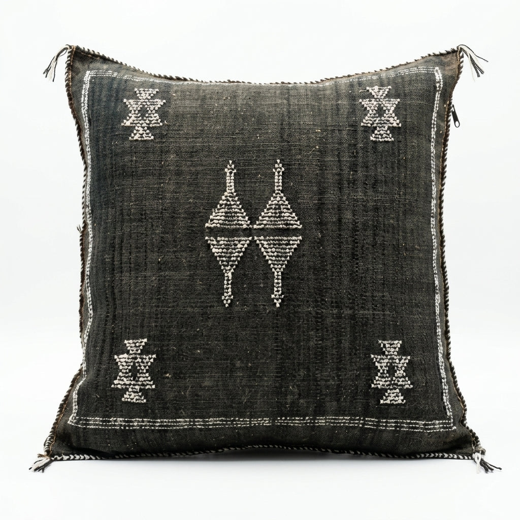 Charcoal Moroccan sabra pillow